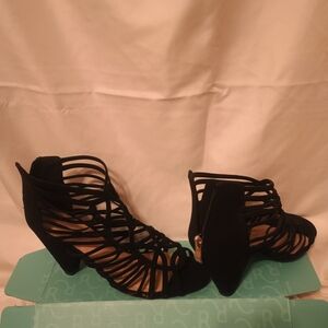 Elegant Black Strappy Heels